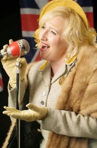 REAL TROOPER: Dame Vera double Jeanette Kingdon belts out another number